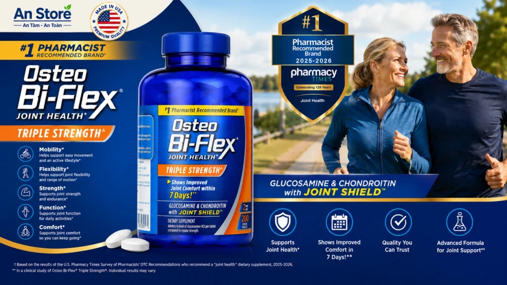 Thuốc Bổ Xương Khớp Osteo Bi-Flex Joint Health Của Mỹ Tăng Cường Sức Khỏe Sụn Khớp.