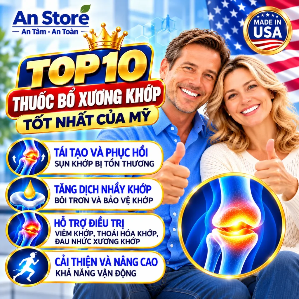 Top 10 Thuốc Bổ Xương Khớp Của Mỹ Được Tin Dùng