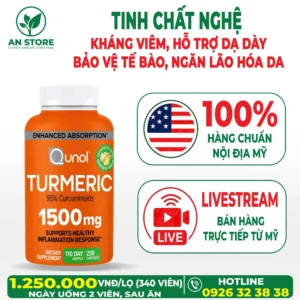 Viên Uống Tinh Chất Nghệ Qunol Turmeric 1500mg Của Mỹ