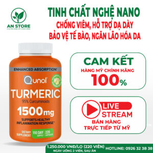 Viên Uống Tinh Chất Nghệ Qunol Turmeric 1500mg Của Mỹ