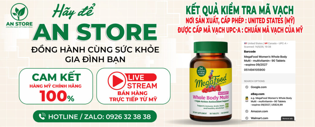 MegaFood Women's Whole Body Multi Do An Store Cung Cấp Luôn Có Chuẩn Mã Vạch UPC-A