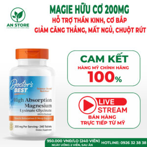 Doctor’s Best Magnesium Lysinate Glycinate 200mg