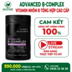 Vitamin Tổng Hợp Nhóm B Sports Research Của Mỹ, 100% Chính Hãng